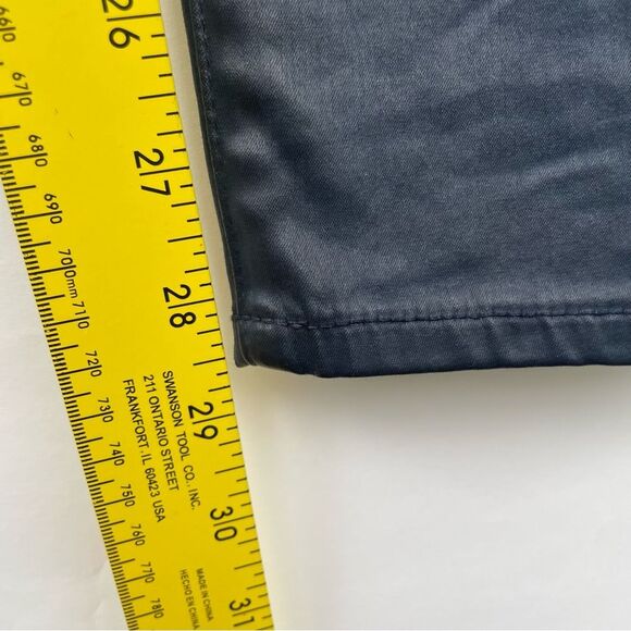 Adriano Goldschmied Farrah Navy Blue Leatherette Ankle Jeans Size 28R Dark Wash - Picture 9 of 10